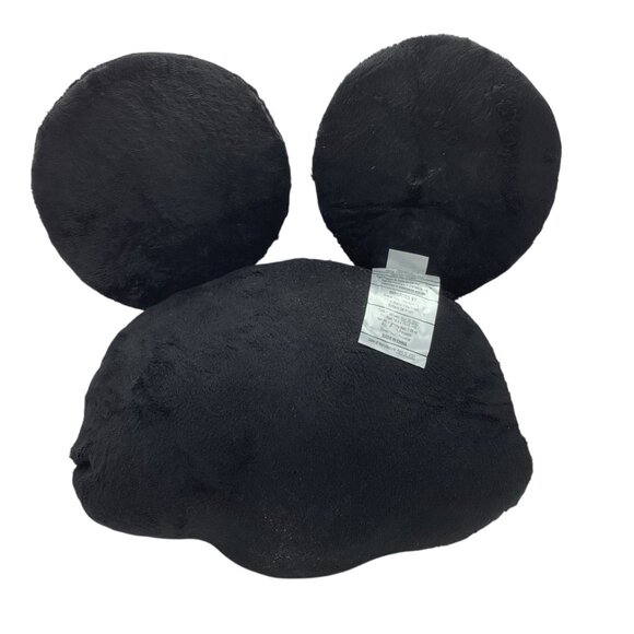 Disney Mickey Mouse Head Plush Pillow Black & White 13" Stuffed Home Decor - Picture 2 of 5